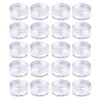 20 Pieces Small Clear Round Travel Sample Jar Pots for