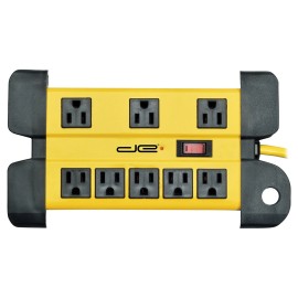 Digital Energy® 8-Outlet Heavy-Duty Metal Surge Protector Power Strip with Cord Management...