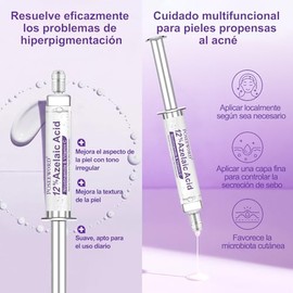4 Piezas Crema Ácido Azelaico 15% Suero Facial,Sérum para el Rostro | Reducir Imperfecciones, Manchas y Rojeces,Crema Hidratante Facial Para Todo Tipo