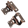 1/2" Overlay Partial Wrap Bronz Cabinet Hinges, 50 Pack (25