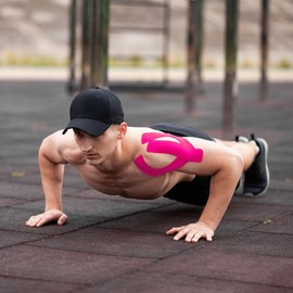 Rehband Kinesiology Tape for Self-Use, Physio Sports Tape for Joint and Muscle Support, Waterproof, Skin-Friendly, Elastic, Colour: 2 x Blue, Size: 2 Rolls