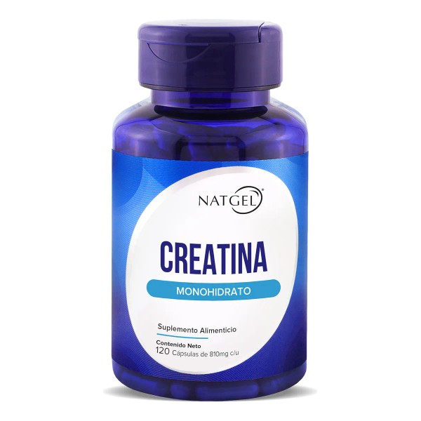 Creatina Monohidratada 100% Pura | 120 Cápsulas | Natgel Sabor