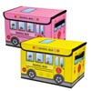 Sweetude 2 Pcs School Bus Treasure Box for Classroom, Foldable