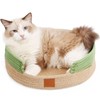 Round Cat Bed Cotton Rope Woven Basket Multipurpose Sleeping Scratching