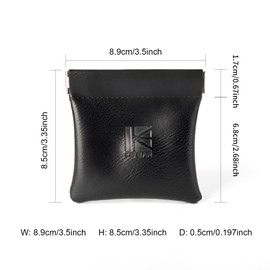 5 Pack Kbear BP01 PU Leather Jewelry Travel,Leather Jewelry Pouch Bag, Earphone Storage Case Bag for IEM,Portable Carrying Storage Case Suitable for KZ ZS10 Pro/ZSN PRO X/AS10/AS24 (5)