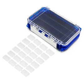 waku fimac Light Game Tackle Box Double-Sided Storage Waterproof Divider Lure Case Worm Jig Head Hook Dedicated Blue