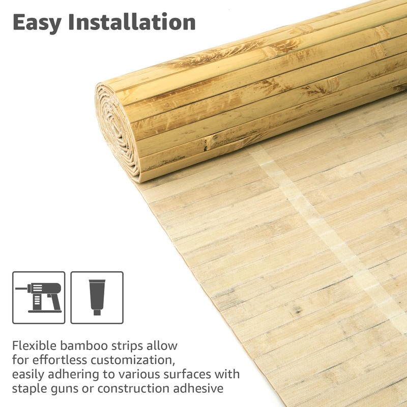 Art3d Natural Bamboo Wall Panel for Interior Wall Decor, Renewable