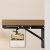 SEHOI 6 PCS 12 Inch Folding Shelf Brackets, Black Heavy