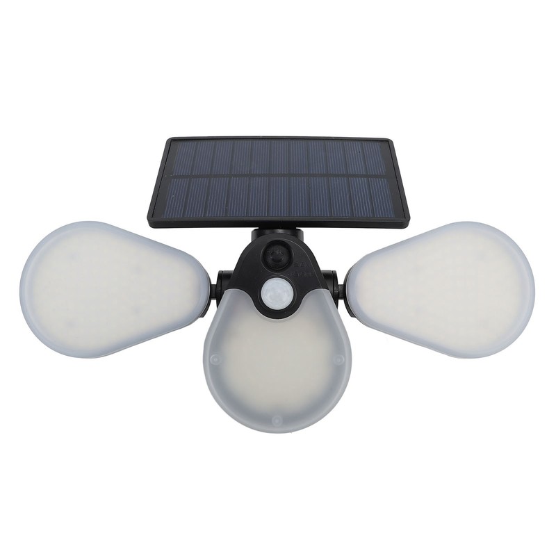 Solar Garden Lights Professional Waterproof 3 Heads Rotation High Power