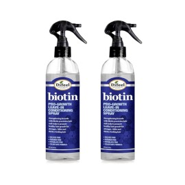 Difeel 2 Pack Biotin Pro-Growth Leave In Conditioning Spray 6 oz Bottles New