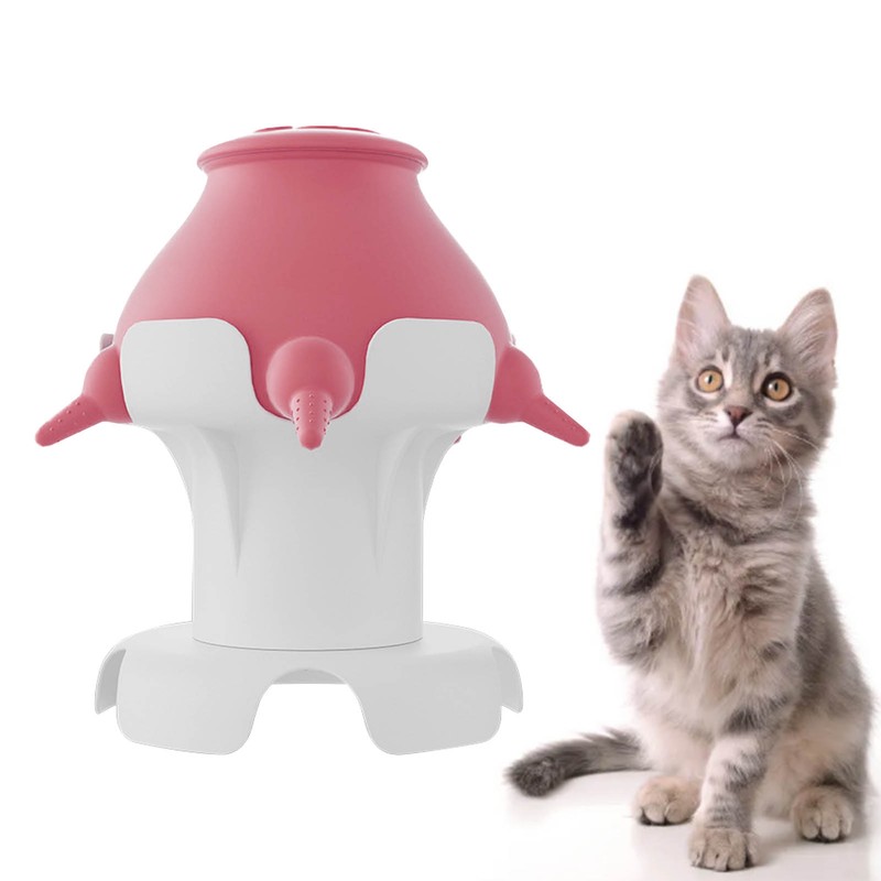 Pet Milk Feeder 4 Soft Silicone Nipples Raised Base Puppy