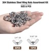 Unbranded 50pcs Wing Nut Assortment Set 5/16"-18 1/4"-20 304 Stainless