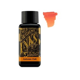 Diamine - 30ml Fountain Pen Ink - Color Wheel - 6 Pack - Autumn Oak, Hope Pink, Jet Black, Ultra Green, Majestic Blue, Red Dragon