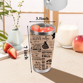 LLKJHGE Hamil-ton Gifts Broadway Musical 20oz Stainless Steel Tumbler with Lid and Straw Musical Broadway Fan Gift Musical Inspired Gift for Women Girl (Hamil-ton)