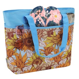 VX VONXURY Women's Beach Bag, Large Beach Bag, XXL Family with Zip, Swimming Bag, Waterproof Tote Bag, Shopper Summer Pool Handbags, Sandproof for Beach, Travel, Pool, Gym, Yellow (sunflower)