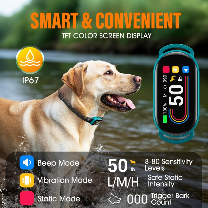 SKBAK Smart Dog Bark Collar, for Small Medium Large Dogs