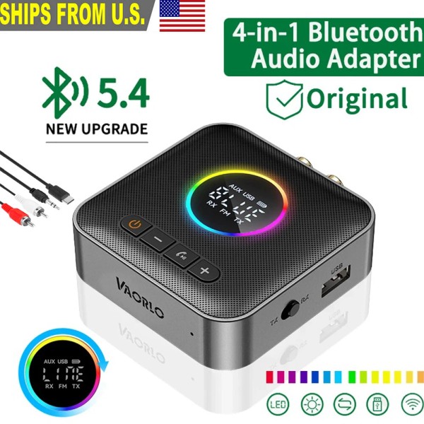 Bluetooth 5.4 Audio Receiver Transmitter For TV Home Stereo Audio