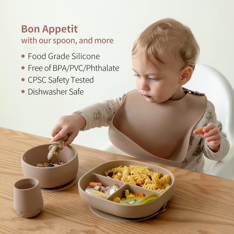 SAMiGO Silicone Baby Spoons Self Feeding 6+ Months - Infant