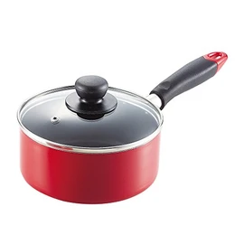 Pearl Metal HB-2183 Compact Fluorine Processing, Induction Compatible, Glass Lid, One Handle Pot, 6.3 inches (16 cm)