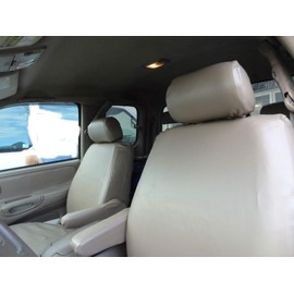 Durafit Seat Covers Compatible with 2000-2004 Tundra LTD Access or Double Cab Front Bucket Seats with Electric Controls, Taupe Twill