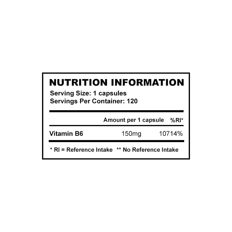 Strom Sports P-5-P Vitamin B6 150mg, 120 Capsules