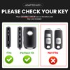 OLLEN Screws-Free Premium Leather Key Fob Cover, Fit for Mazda