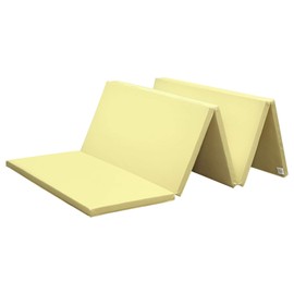 KaRaDaStyle Gymnastics Mat Folding Stretch Mats 75"x31"x1.2" Exercise Muscle Training Children Play Horizontal Bar Mat Yoga Sports Soundproof Home Use (Yellow/5-fold)