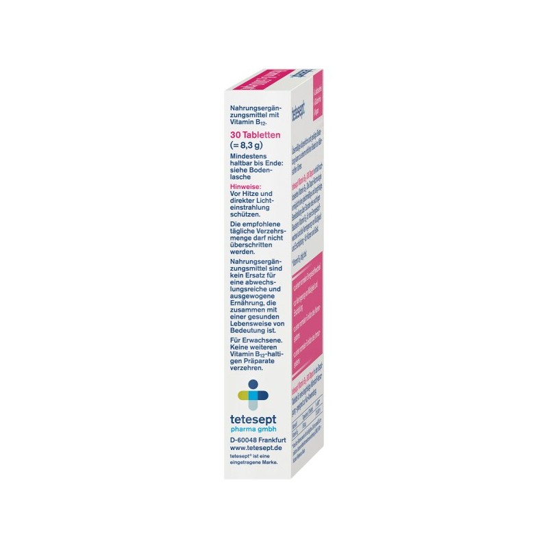 테테셉트 비타민 B12 미니 태블릿 30정 8.3g Tetesept Vitamin B12