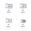Yuhtech 80 Pcs 4 Size Stainless Steel U Clips M4