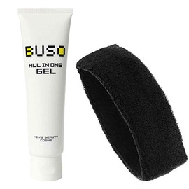 BUSO Men's All-in-One Gel & Hair Band, 1 Each After Washing, Dry Skin, Mixed Skin, Sensitive Skin, Tanned Skin, Oily Skin, Pore Care, Made in Japan, Beauty Gel, Moisturizing Lotion, Lotion, Serum, Cream, 3.5 oz (100 g)