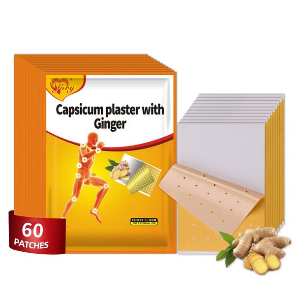 ifory ifory 60 PCS Capsaicin Patches with Ginger (3.94" *