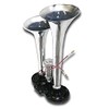 UNIVERSAL CHROME 12V 24V DOUBLE AIR HORN FOR TRUCK LORRY