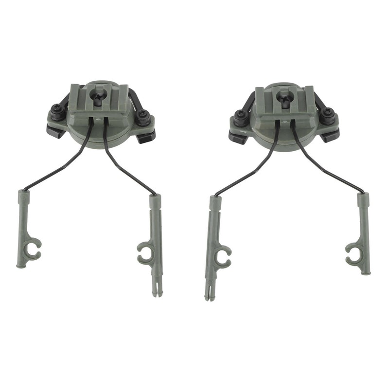 2Pcs Suspension Headset Bracket Helmet 19‑21mm Rail Adapter Rotatable Headphones