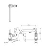 SANEI A5311-13 Kitchen Faucet, Lever Handle, 90° Opening/Closing, For Both