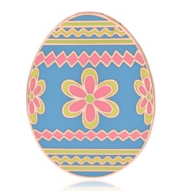 Clayton Jewelry Labs Easter Egg Enamel Pin (Rose Gold Metal)