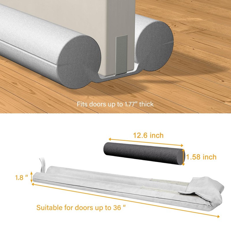 Large Door Draft Stopper,Under Door Sweep for Bottom of Door,Weather