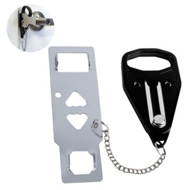 GWAWG Reinforced Door Lock, Portable Automatic Protection, More Security and Privacy, Heavy Theft Protection, Ideal for Travel Hotel, Motel, School, Apartments (Black)