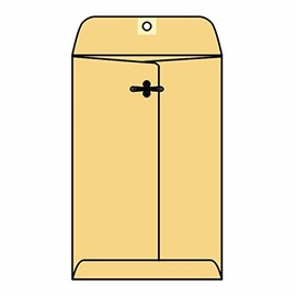 #35 Open End Franklin Clasp Catalog Envelopes, 5" x 7-1/2" 32# Golden Kraft, Machine Finish, Metal Clasp (Box of 100)