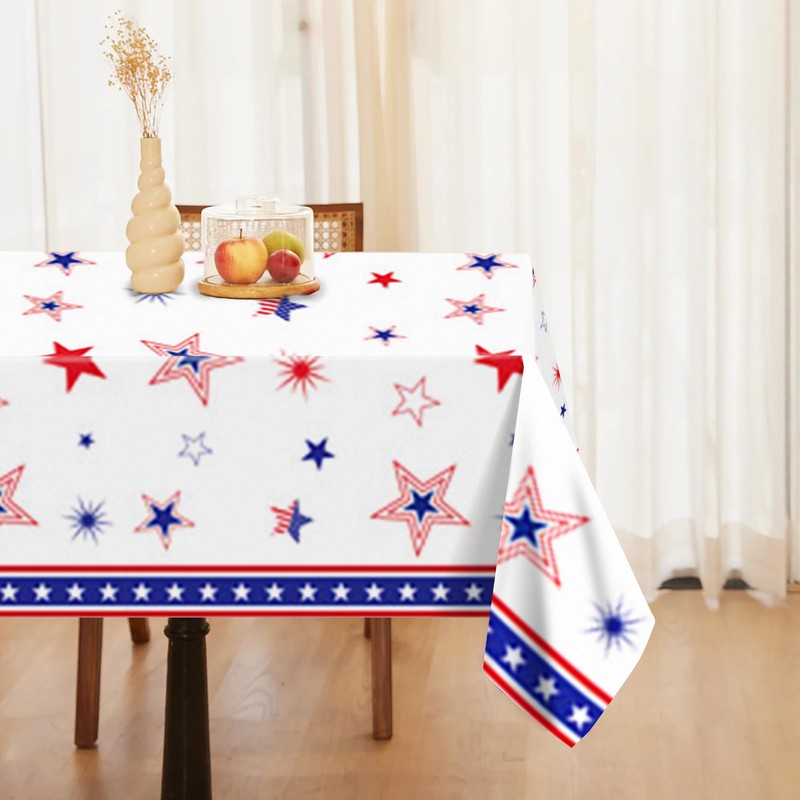 Lide Road 2 Pcs Patriotic Party Tablecloth, 4th of July
