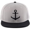 Bexxwell Snapback Cap Grey/Black with Anchor (Optimal Fit, Cap, Black,