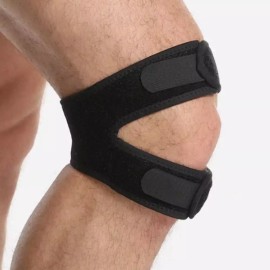 남녀 공용 무릎 지지대 2중 강력 압박 보호대 1p 낱개 Unisex Knee Support Brace 2x Strong Compression Protector 1pc