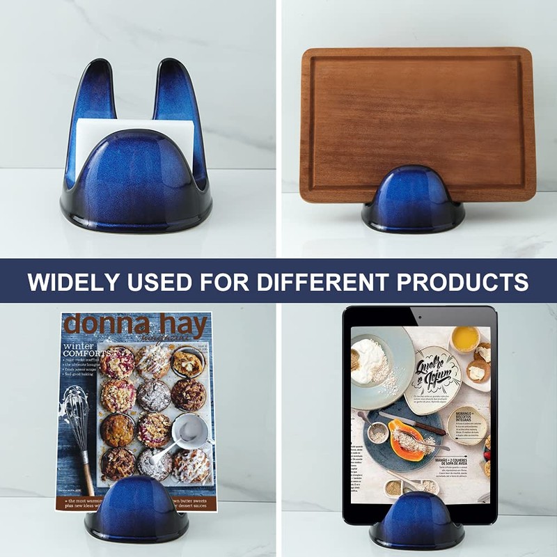 Nihow Pot Lid Holder: Stable Ceramic Pan Lid Holder for
