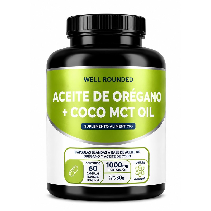 Aceite De Orégano Aceite De Coco 60 Capsulas (1000 mg
