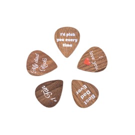 Special Leather and Gift Wooden Guitar Pick (My Dad Rocks)