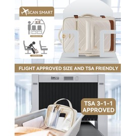 BOSTANTEN Travel Backpack For Women, TSA Carry On Backpack for Airplanes, Personal Item Backpack Fits 15.6 Inch Laptop with USB＆Type-C Charging Port, Weekender Overnight Daypack with 2 Packing Cubes