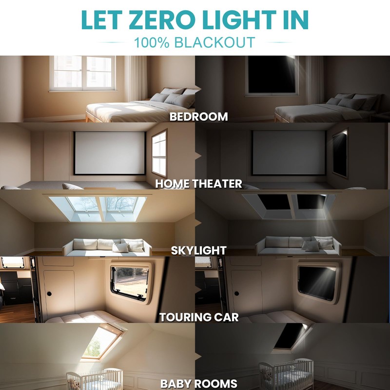 QaZanteiar Skylight Roller Blind, W 76 x H 120 cm,