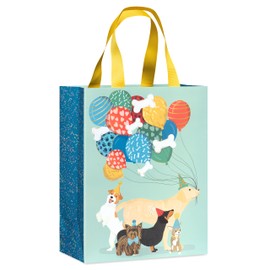 Papyrus 13" Large Gift Bag (Dogs with Balloons) for Birthdays and All Occasions (1 Bag)