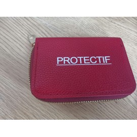 PROTECTIF Credit Card Wallet, Zipper Card Cases Holder for Women, RFID Blocking, KeyChain Wallet, Compact Size