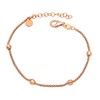 Women's Raspberry Chain Bracelet 925 Sterling Silver Rose Gold-Plated with