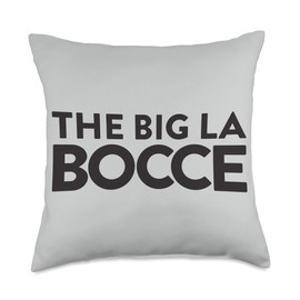 Boccie Ball Set Bocce Balls Accessories Clothing The Big La Ball with Jack Bocci Game Bocce Throw Pillow, 18x18, Multicolor